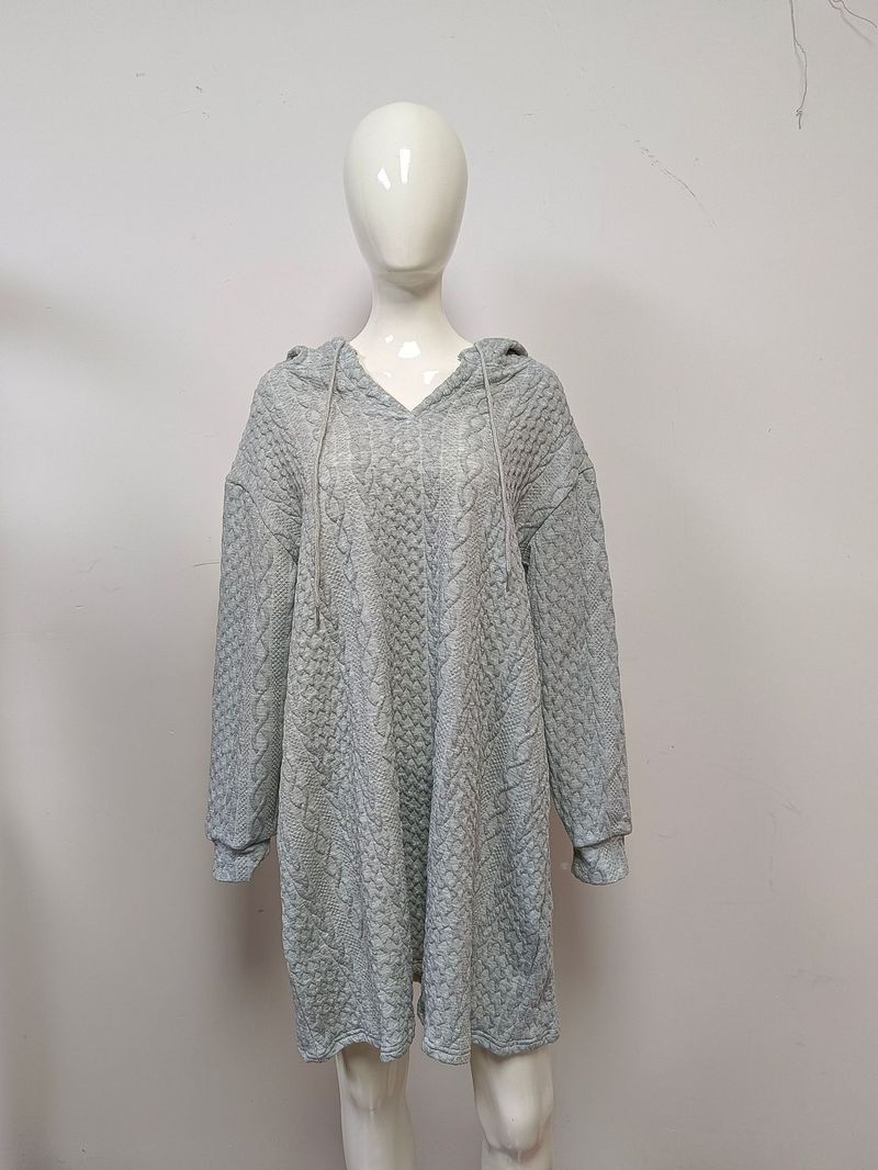 Oversize-Strickpullover mit Kapuze für Damen – gemütlicher Langarmpullover mit Kängurutasche für Herbst und Winter_voghion.com
