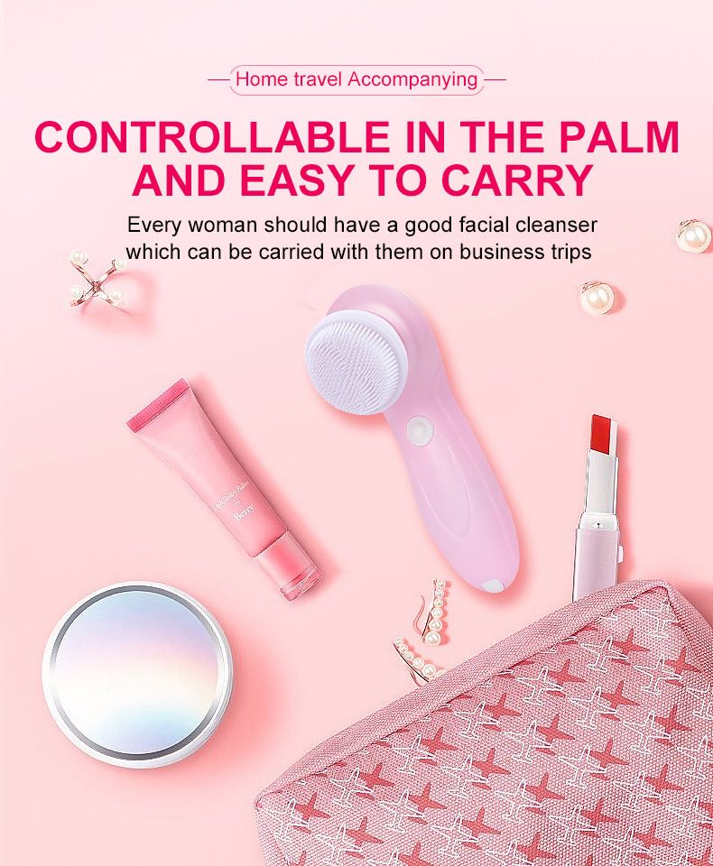 3-in-1 Electric Facial Cleanser Rotating Massage Face Brush Blackhead Pore Cleaner Deep Cleansing_voghion.com