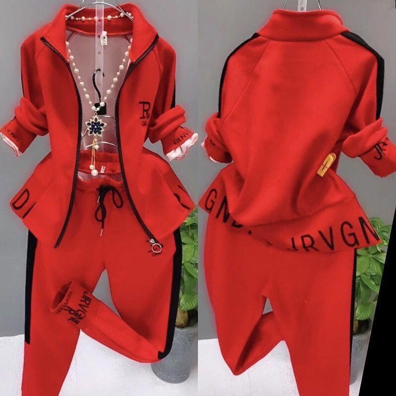 Casual Sport Anzug Für Frauen 2025 Frühling Herbst Koreanische Mode Abnehmen Zipper Stehkragen Jacke Und Dünne Hosen_voghion.com