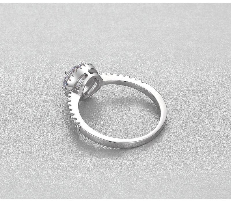 S Pure Silver Plated Platinum Mosonite Luxury Round Bag Four Claw One Two Carat Wedding Ladies Ring_voghion.com