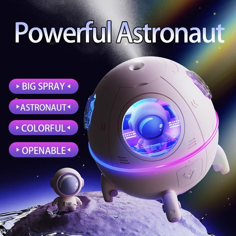 1PC Astronauta Umidificatore d'aria 220ml Elettrico Ultrasuoni Aroma Diffusore di oli essenziali Luce LED colorata USB Nebulizzatore YSXX_voghion.com