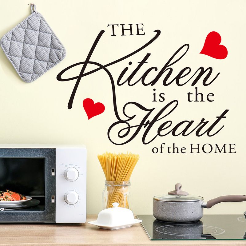 Kitchen heart with two heart-shaped kitchen frosted stickers AF043 decoration wall_voghion.com