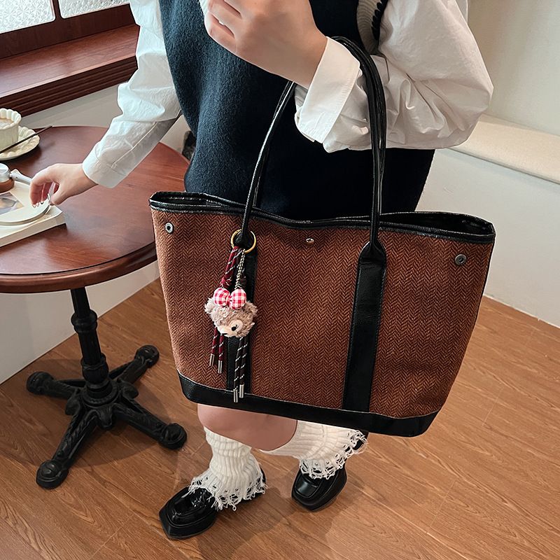 Borsa a tracolla da pendolare grande capacità semplice e portatile da donna autunno/inverno 2024_voghion.com