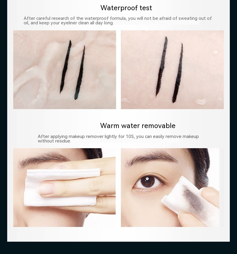 QIC Magic Slim Wasserdichter, schweißfester, färbender, schnell trocknender Make-up-Eyeliner, Eyeliner-Flüssigkeitsstift_voghion.com