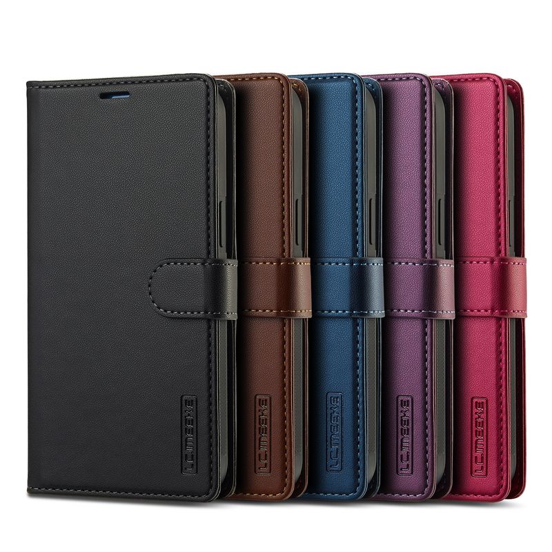 2 in 1 Removable Cards Solt Flip Leather Wallet Case For iPhone 16 15 Pro Max 14 Plus 16 13 12 11 SE 2022 XR XS Magnetic Bag Cover_voghion.com