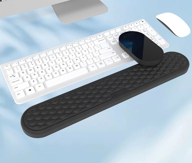 Comoda protezione per il polso in spugna di memoria - Pelle PU impermeabile e facile da pulire, allevia l'affaticamento della mano, adatta per utenti di computer a lungo termine_voghion.com
