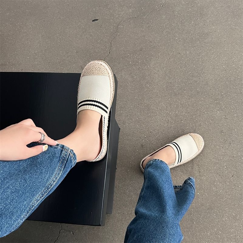 Pantofole da donna in stile francese, piccole e profumate, con suola spessa, da pescatore Lefu Muller, mezze pantofole per le vacanze estive_voghion.com