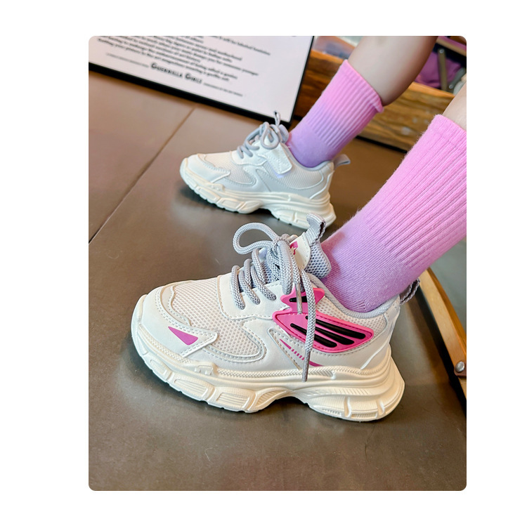 Mother&Kids Scarpe da ginnastica per ragazze, scarpe da papà per ragazzi in tessuto a rete, scarpe da ginnastica per bambini traspiranti con suola morbida_voghion.com