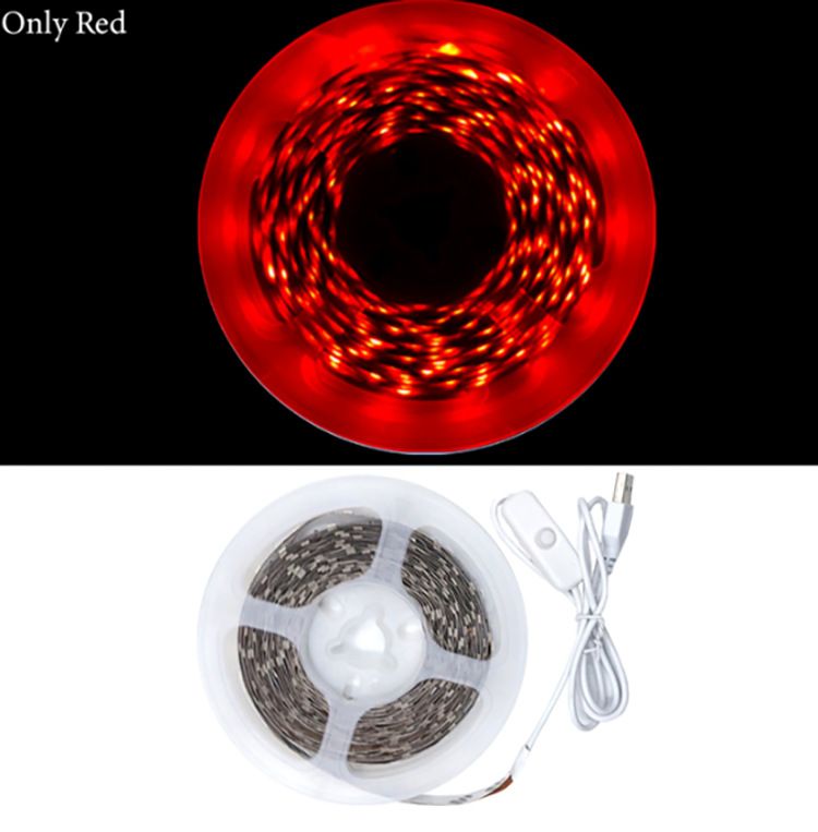 5V USB LED Strip Light 60 LEDs/m, 3528 SMD, Warm White/Cool White/Red/Green/Blue, Flexible Cabinet Closet Lighting, Remote Control, DIY Cuttable_voghion.com