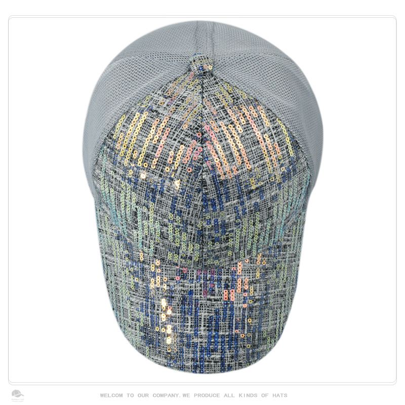 Mesh Atmungsaktive Paillettenkappe Herren- und Damenmode Vielseitige Outdoor-Sonnenschutz-Baseballkappe_voghion.com