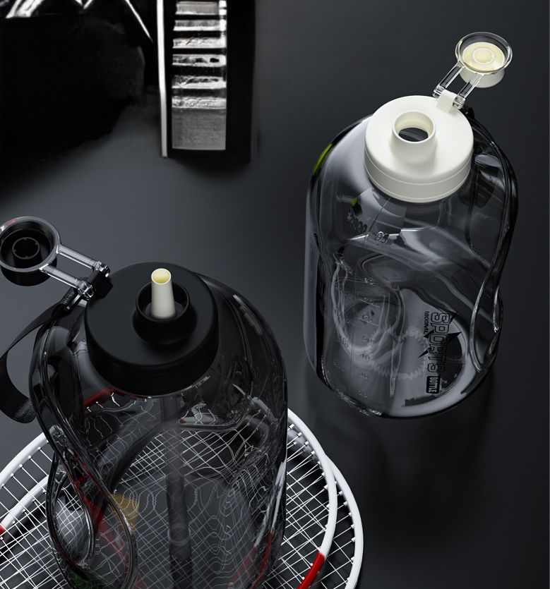 Large Capacity Plastic Summer Sports Fitness Ton Bucket Bottle Men Outdoor Portable High Temperature Resistant Water Cup_voghion.com