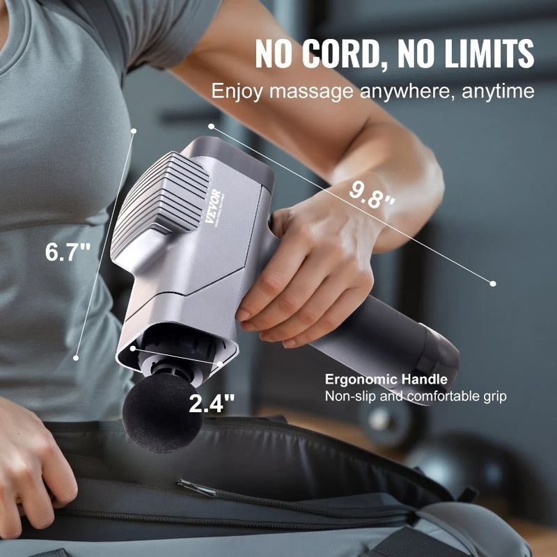 S Deep con massaggiatore per massaggi, batterie per tessuti, 6 livelli di massaggio da 16 V, mano, 8 muscoli e per pistola a percussione, 2500 mAh, velocità per atleti_voghion.com