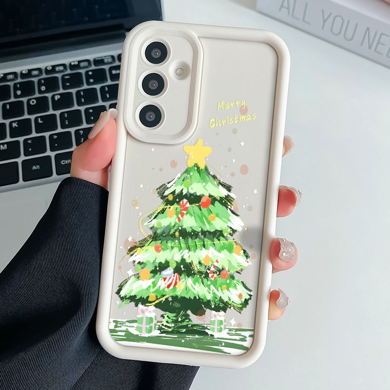 Carcasă de telefon pentru Samsung S24 S25 S21 S22 S23 Plus Ultra S20 FE A50 05 10 11 03 04 30 20 Crăciun pom de Crăciun moale din silicon_voghion.com