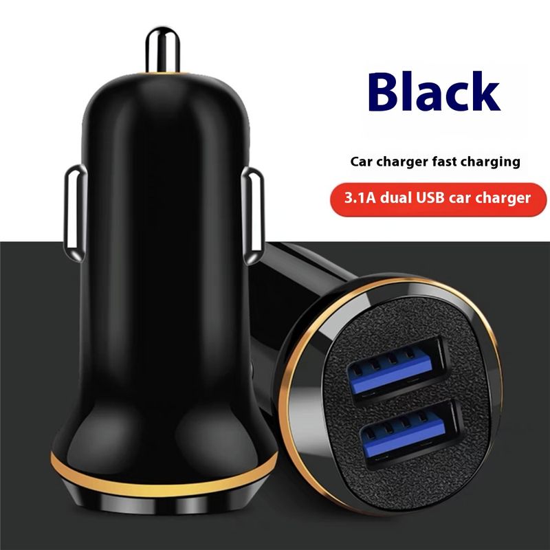 Caricabatteria per auto USB doppio con luce blu a LED Music Festival 3.1A-2 Phnom Penh_voghion.com