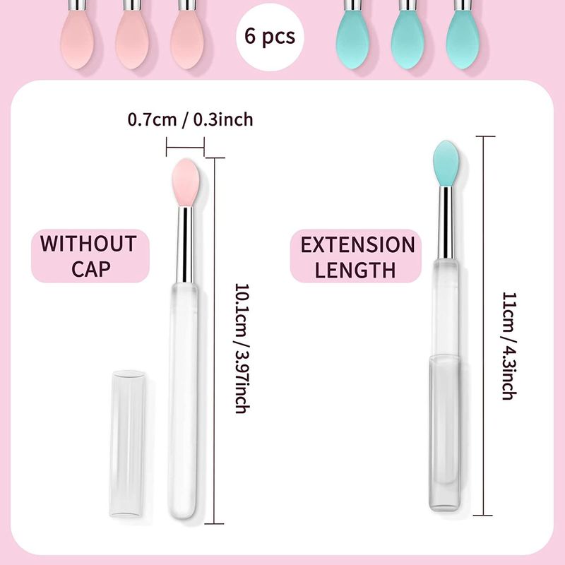 6Pcs Silikon Lippenstift Applikator Make-Up Pinsel Für Lip Creme Gloss Lidschatten_voghion.com