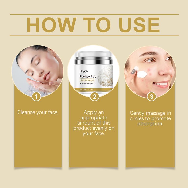 Hoygi Rice Moisturizing Face Cream Moisturizes Skin With Refreshing, Gentle And Moisturizing Radiance_voghion.com