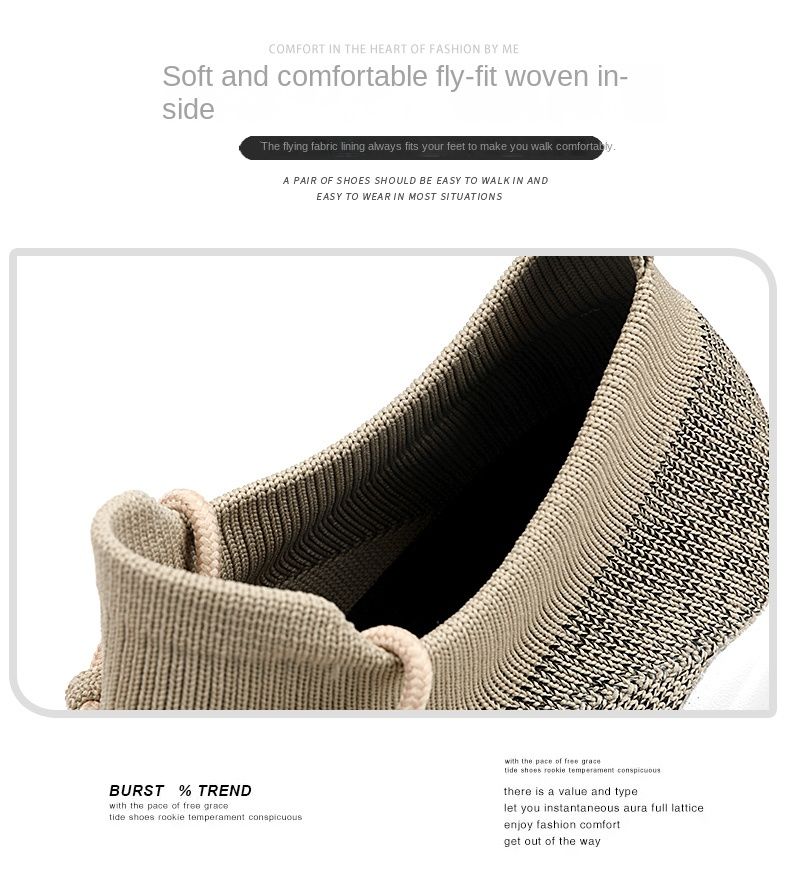 Frühlingspaar-Stil gewebte Socken, Schuhe, Sportschuhe, Freizeitschuhe, Übergröße_voghion.com