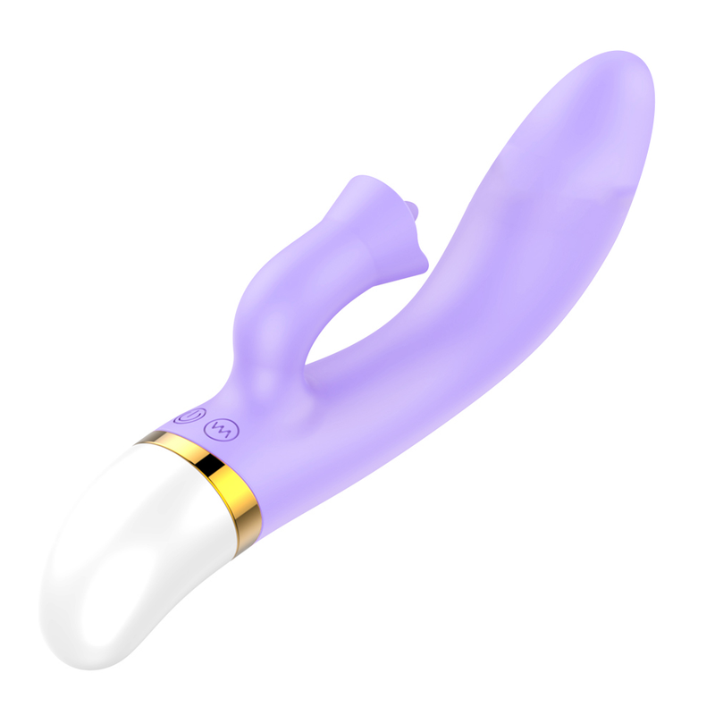 Clitoris Vibrating Oral Massager Tongue Licking Rabbit Vibrators For Women USB Charge Double Motor Vibrato_voghion.com