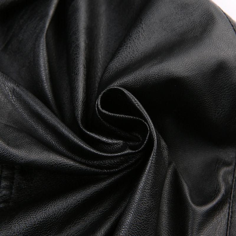Autumn Winter New Style Personality Jacket Solid Color Loose Hooded Coat Irregular Leather Top For Hot Girls_voghion.com
