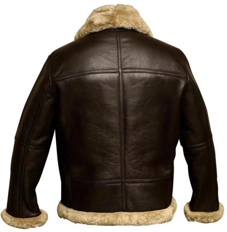 Herrenbekleidung Verdickter schwerer Handwerkspelzmantel für Herren Langarm-Pelzjacke_voghion.com