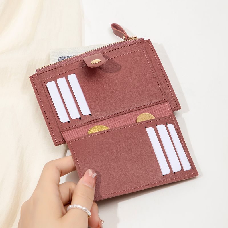 2025 New Ultra-thin Student Small Wallet, Simple And Fashionable Zipper Card Bag, Cute Women's Change Bag_voghion.com