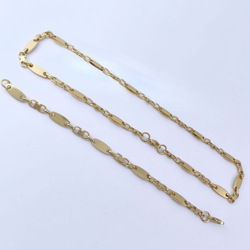 Men's Jewelry Handmade Chain Fashionable And Atmospheric Necklace Emperor Chain Smooth Stainless Steel Return Flat Link Chain Set_voghion.com