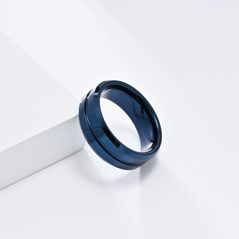 Einfache Spigel 8mm Wolfram Stahlring fir Männer Liicht Luxus kal High-End Wolfram Gold net verblassend Bijouen Wolfram_voghion.com