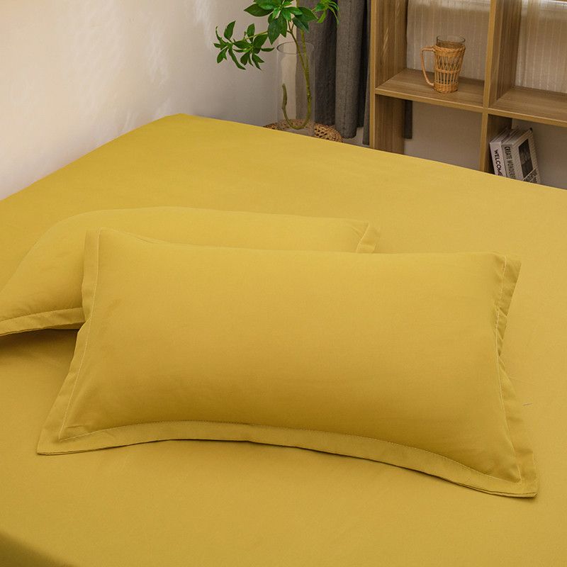 Pillowcase 48×74cm Solid Color Comfortable Skin Friendly Washed Cotton Pillowcase Envelope Pillow Adult Single Pillowcase Pillow Core Cover_voghion.com