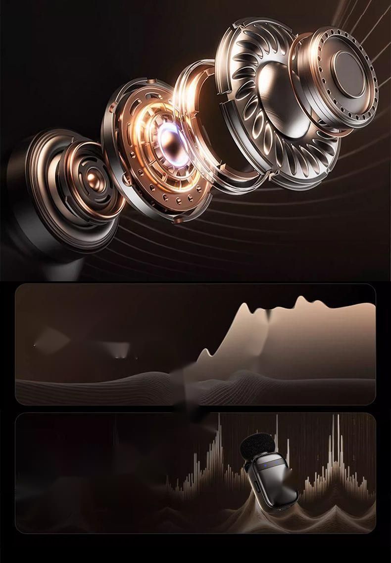 ording Noise-CaLive Microphone Wireless Lavalier Mini Recncelling Device For Streamers Bluetooth Mobile Phone_voghion.com