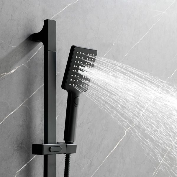 Shower System with Shower Head; Hand Shower; Slide Bar; Bodysprays; Shower Arm; Hose; Valve Trim; and Lever Handles_voghion.com