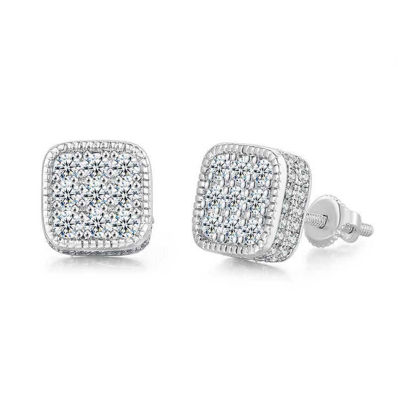 Vendita calda street square hip-hop con micro intarsi in zircone pieno di diamanti separazione del colore filo galvanico_voghion.com