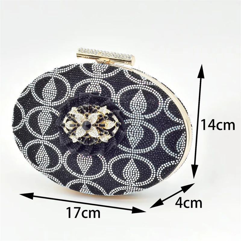 Women's low heeled sandals with evening bag matching drill button_voghion.com