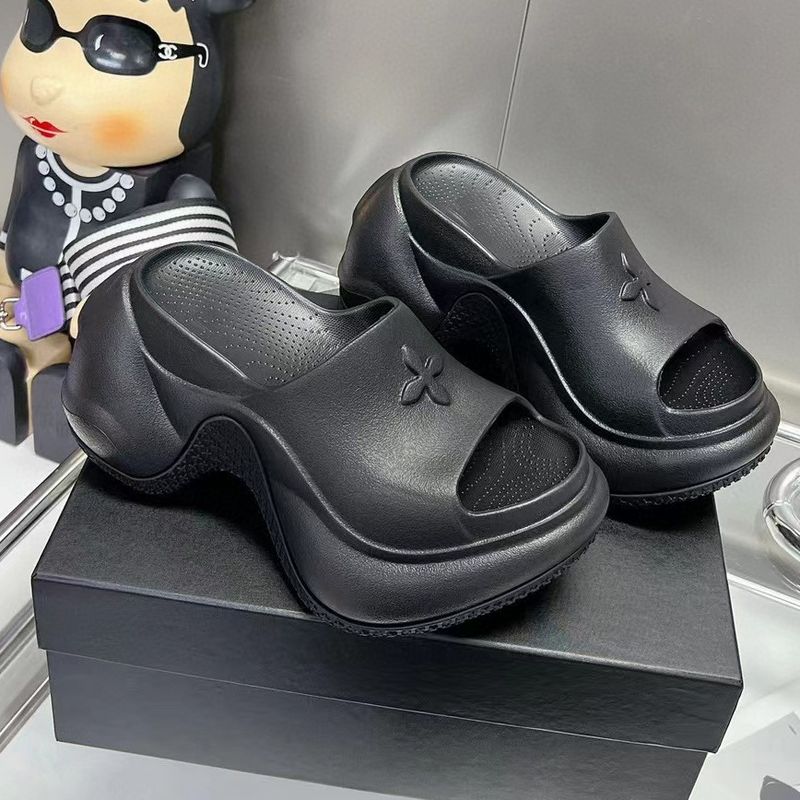 25ss Cross 9cm Topversie Bloem Dikke Zool Pantoffels Voor Vrouwen Zomer Buiten 2025 Mode Nieuwe Platform Hoogte Verhoging_voghion.com