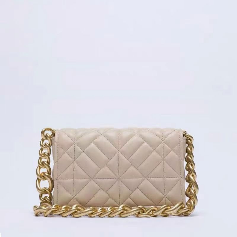 Z Family Lingge nouveau polyvalent chaîne épaisse matelassé épaule unique Mizi brodé petit sac carré_voghion.com