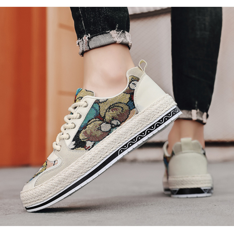 Men's Corduroy Touch Comfortable and lightweight knitted shoes _voghion.com