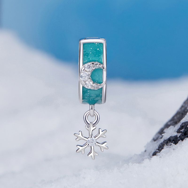 Kar Tanesi Durdurucu Boncuk Charm Sterling Gümüş Charm,SCC2960_voghion.com