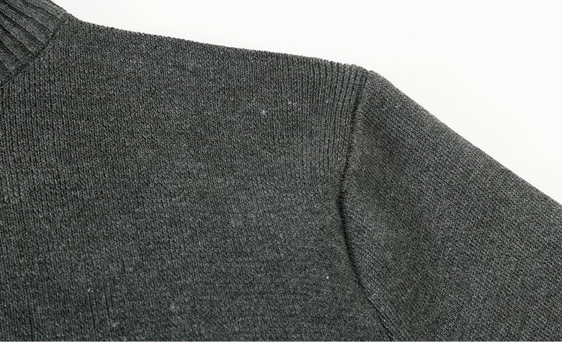 2023 herfst en winter heren effen kleur half-zip coltrui heren casual mode warme trui trui_voghion.com