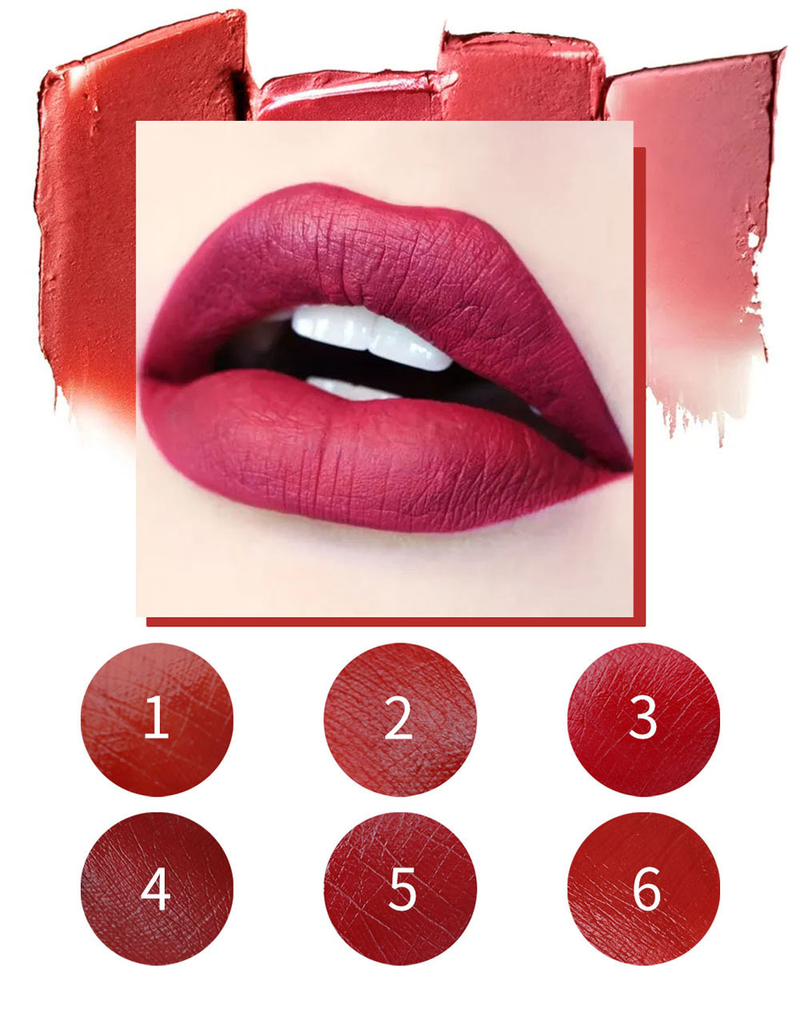 Julystar is niet gemakkelijk te vervagen of te plakken, de cup is vochtinbrengende, matte en lichtgewicht lipglossmake-up_voghion.com