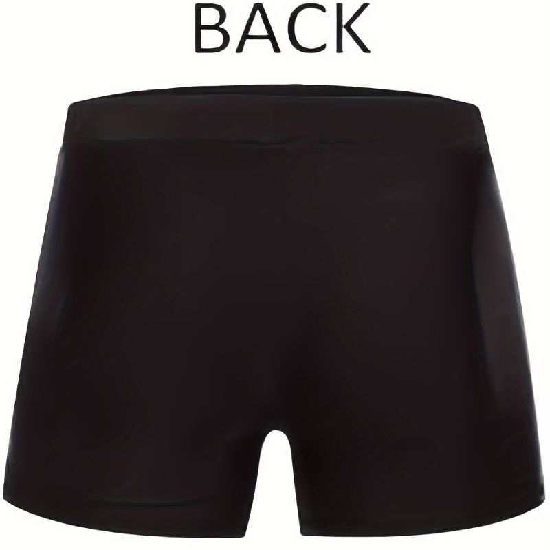 Men's Solid Swim Shorts - Slim Fit With Drawstring Waist Quick-Dry & Comfortable For Beach & Pool_voghion.com