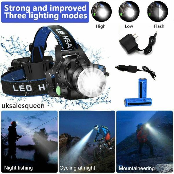 Wiederaufladbare LED-Stirnlampe für Camping und Radfahren_voghion.com