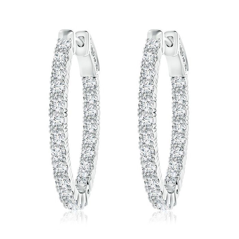 Joias unissex Moda Brincos exagerados Brincos retrô Joker Micro diamante Brincos da moda_voghion.com