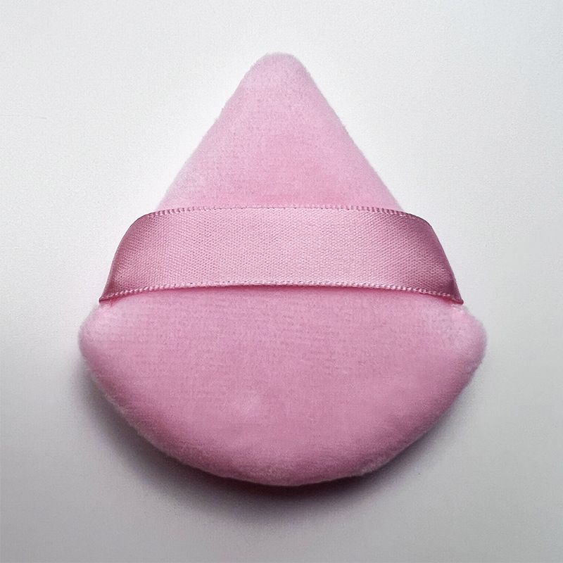 Small Ultra-Soft High-Density Dry Loose Powder Compact Makeup Sponge Boxed Black Velvet Triangle Puff_voghion.com