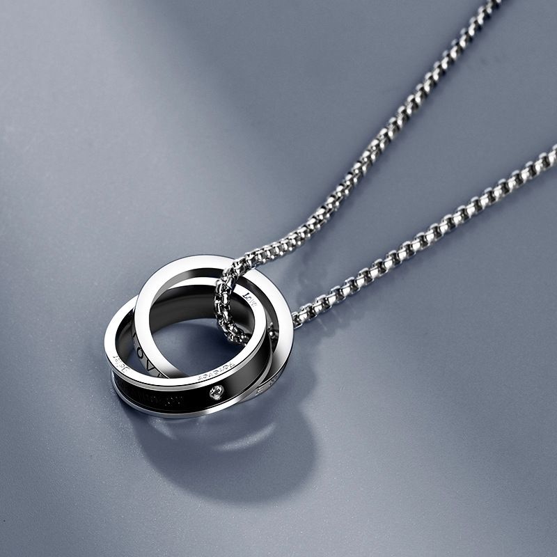 Collana per ragazzi, nuova, versatile, di alta qualità, in acciaio al titanio, con ciondolo, maglione, catena, collana da uomo_voghion.com
