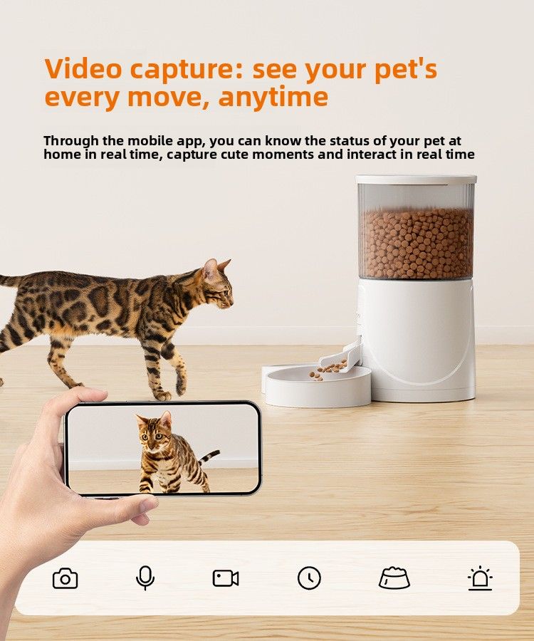 Dudu Pet Alimentador Inteligente Automático Duplo - Tigela Semi-Transparente para Cães e Gatos_voghion.com