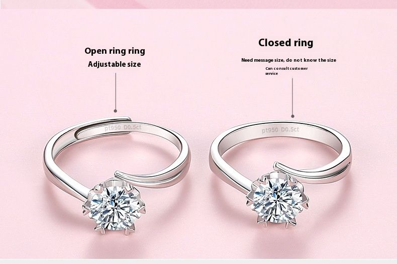 D-färgad Mosangstensdiamant med 1 karat snöflinga i rent silver för män och kvinnor som present till_voghion.com