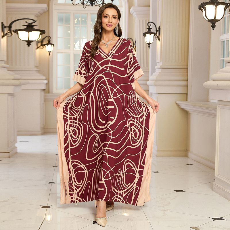 Kadın Baskılı Rayon Plaj Elbisesi - UPF Korumalı Uçuşan Boho Kimono Bornoz (Tek Beden, Hafif ve Nefes Alabilir)_voghion.com