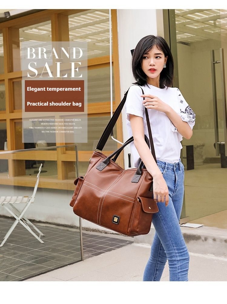 Borsa a tracolla da donna, borsa a mano in pelle PU, alla moda, con tracolla regolabile_voghion.com