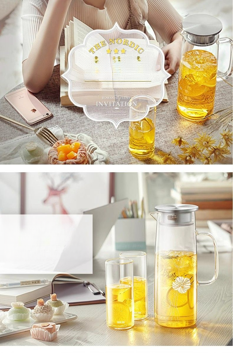 Wubiological Glass Thickened Explosion-proof High Temperature Resistant Large Capacity White Boiling Tea Household Cold_voghion.com