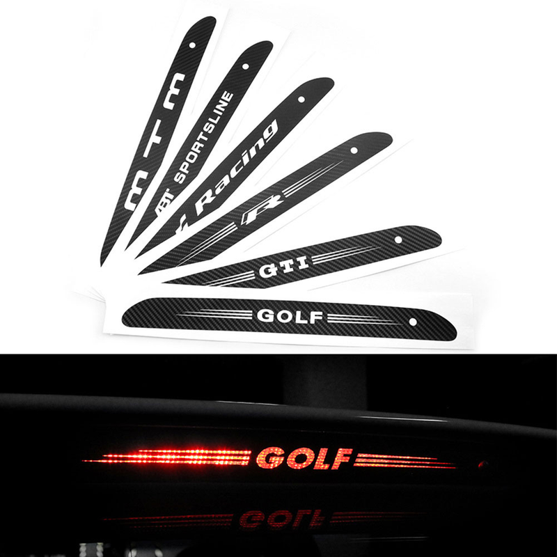 Yuanmheng Adesivo autoadesivo per auto in fibra di carbonio per auto Stop Decalcomania luce freno per VW Golf Series_voghion.com