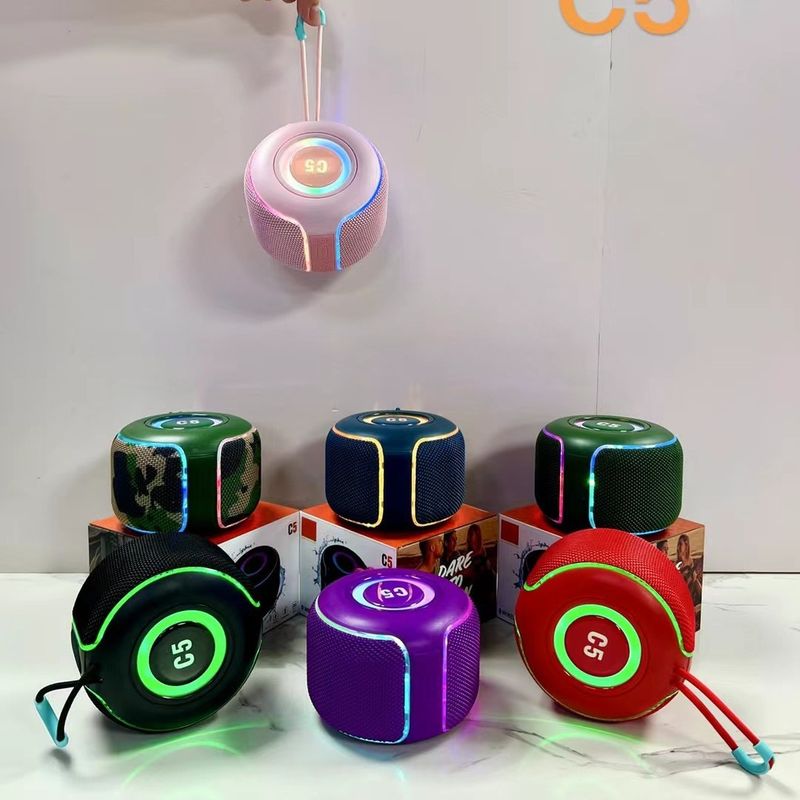 New C5 High Sound Quality, Convenient Bluetooth Speaker, Outdoor Cycling Goods, Cool and Dazzling Large Volume subwoofer_voghion.com